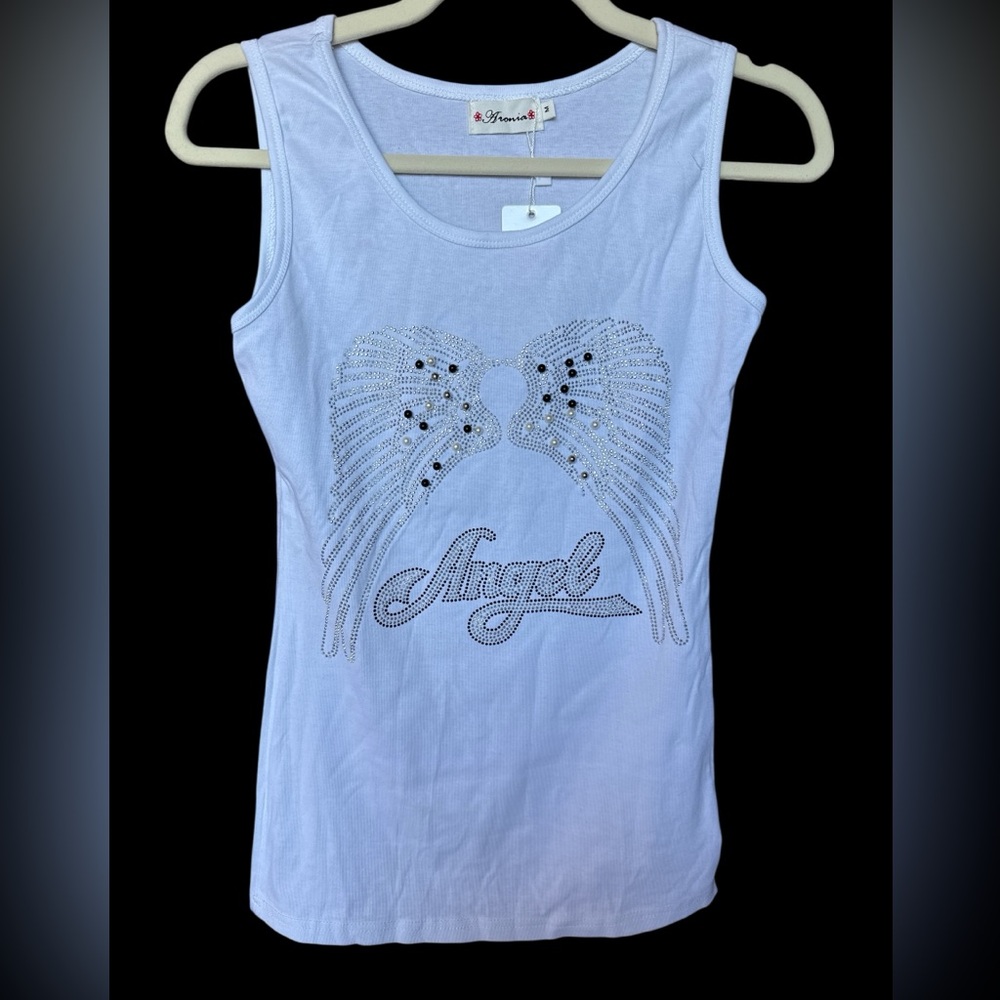 Aronia White “Angel” Tank Top NWT
